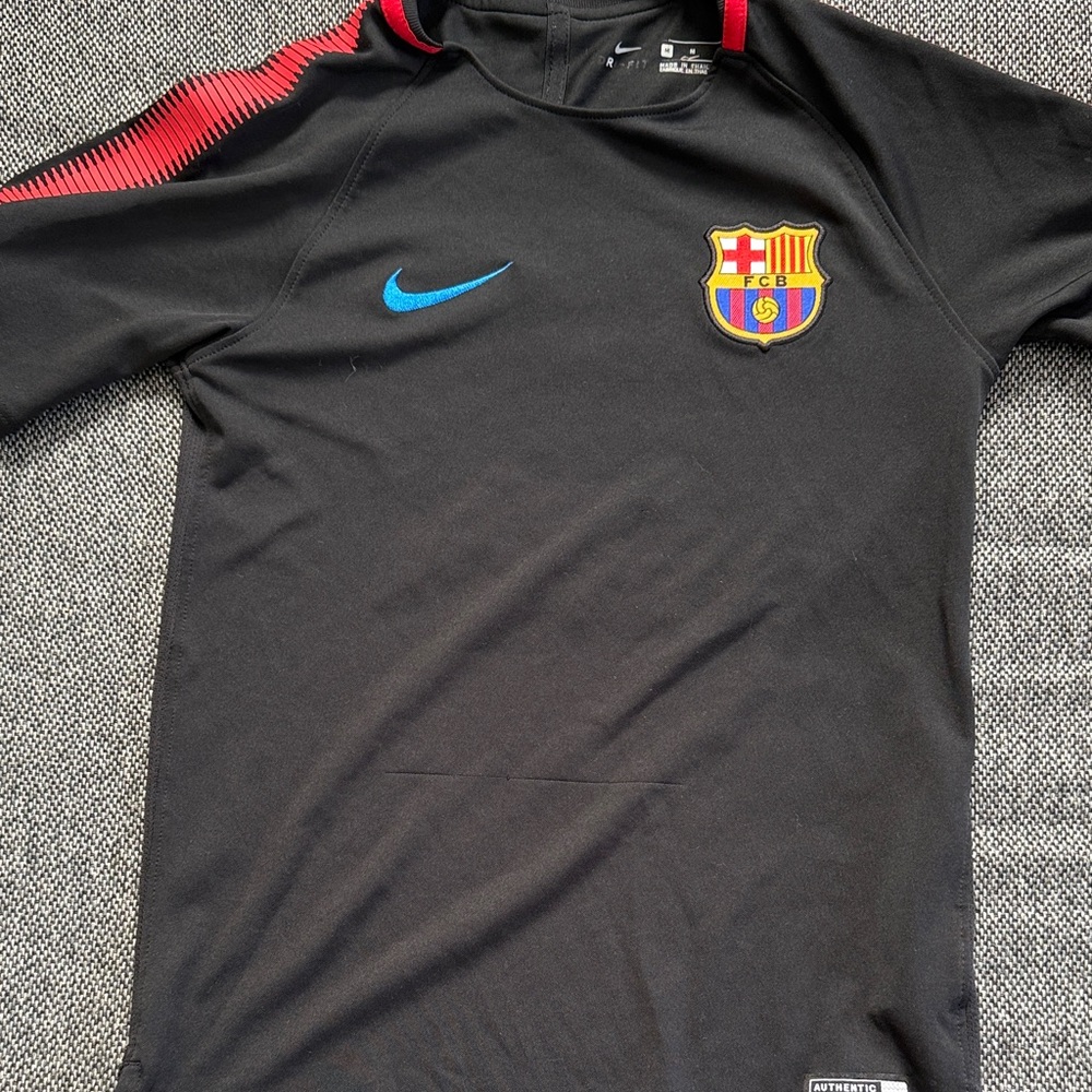 Nike Black and Red Barcelona Jersey